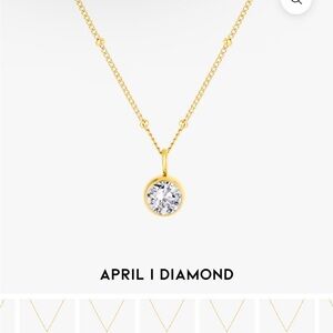 Atolea birthstone necklace- Diamond (April)